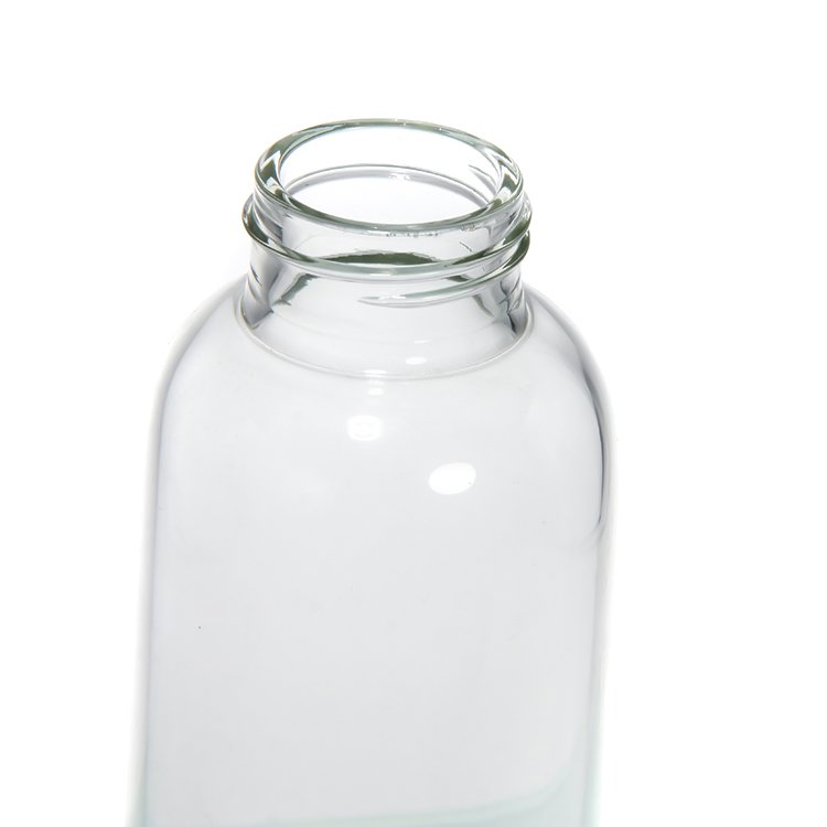 Free Sample 350Ml 500Ml 16Oz 700Ml 1L Transparent High Borosilicate Glass Water Bottle With Stainless Steel Lid