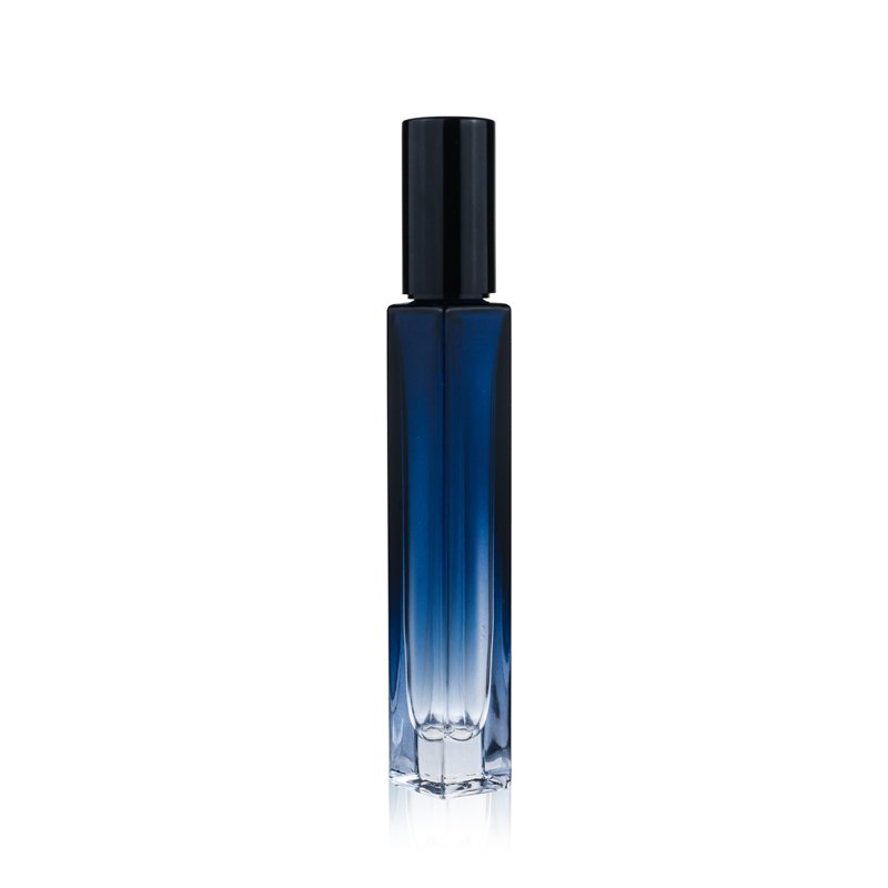 Gradual Blue Perfume Bottle 8ML 10ML Round And Square Shape Perfume Glass Bottle With Mist Spray Cap