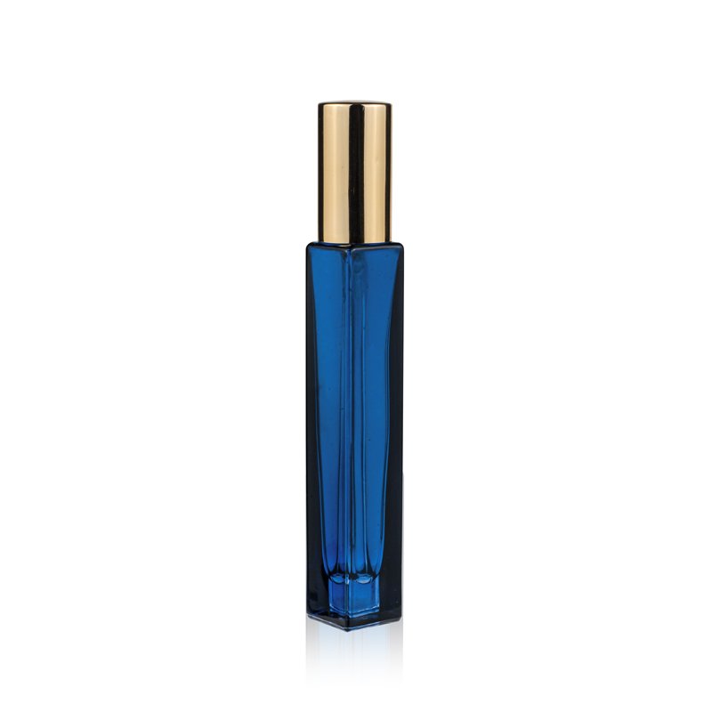 Gradual Blue Perfume Bottle 8ML 10ML Round And Square Shape Perfume Glass Bottle With Mist Spray Cap