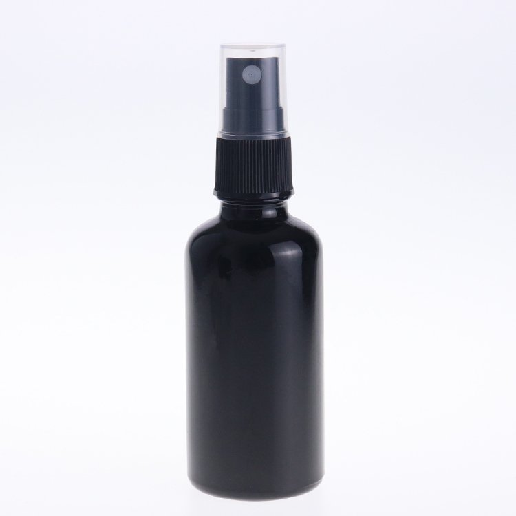 1oz 2oz 50ml Empty Matte Black Glass essential oil Spray Bottle with Fine Mist Sprayers