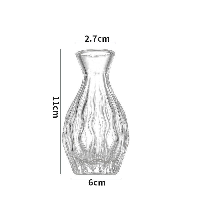 2023 Nordic Glass Vase Creative Flower Arrangement Decorative Bottle Water Culture Glass Bottle