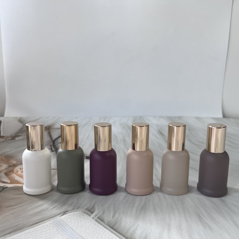 box packaging 10ml empty beauty Morandi matte pink white green burgundy nude brown Perfume fragrance Oil roller on glass bottle
