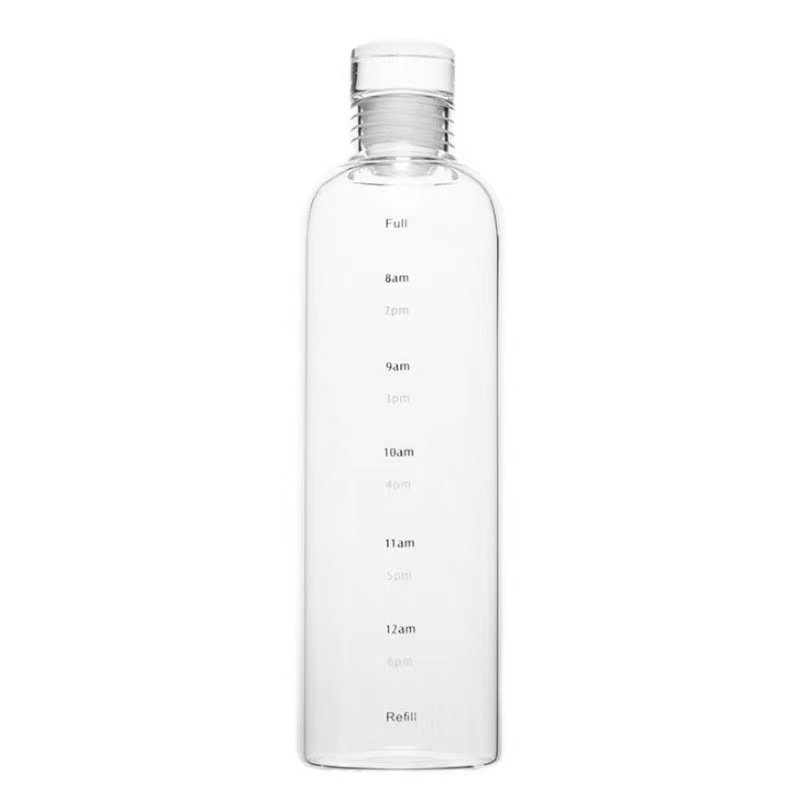 Factory wholesale glass girls water bottle Hot Selling Same Time Scale Simple Glass Cup High Beauty Gift Glass Bottle