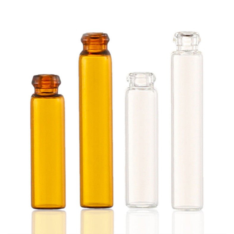 1ml 2ml Transparent Glass Dripping Stick Bottle Dark Brown Essential Oil Perfume Cosmetic Glass Sample Bottle