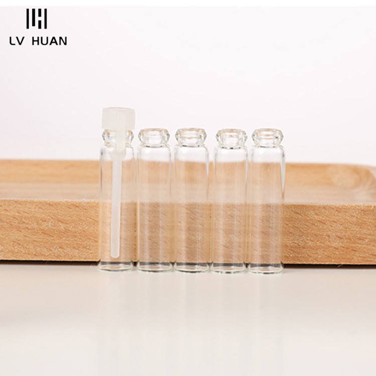 1ml 2ml Transparent Glass Dripping Stick Bottle Dark Brown Essential Oil Perfume Cosmetic Glass Sample Bottle