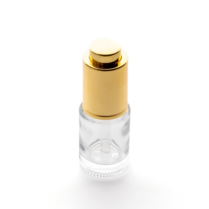 New Design 10ml 20ml 30ml Clear Glass Dropper Bottle Essential Oil Bottle with button press dropper