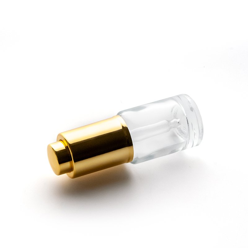 New Design 10ml 20ml 30ml Clear Glass Dropper Bottle Essential Oil Bottle with button press dropper