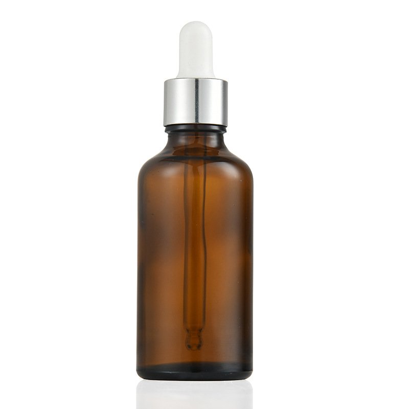 Custom Printed Logo Odm/Oem 15ml 30 ml Brown Empty Cosmetics Essential Oil Serum Glass Bottle Amber Round Oils Dropper Bottles