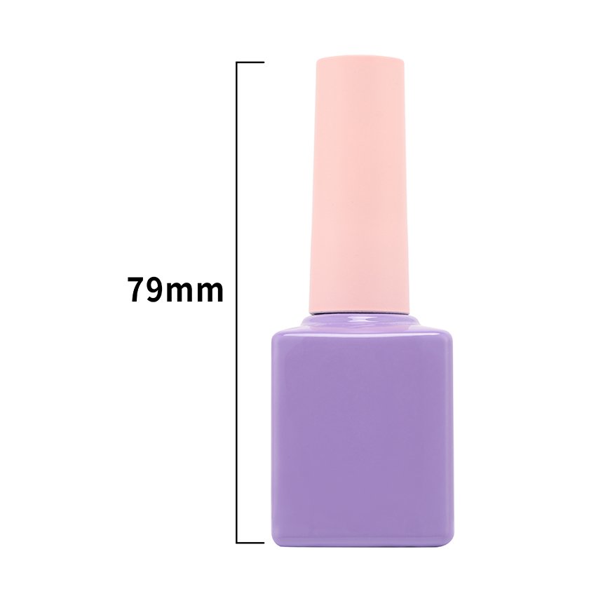 Purple Green white colorful gel glass bottle nail polish bottle for top base coat
