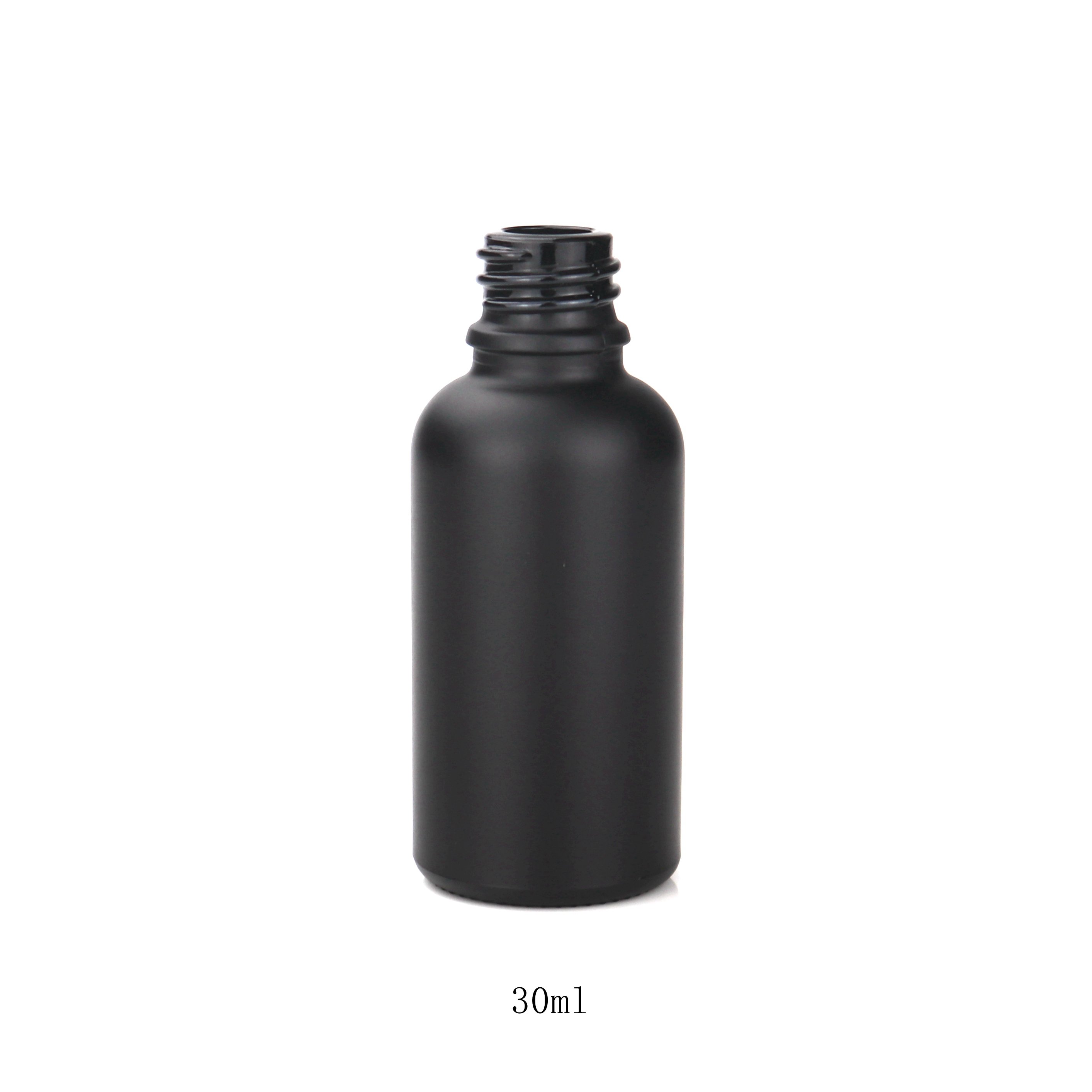 matte black glass bottles 30 ml cosmetic serum dropper bottle 1 oz empty glass essential oil bottles with bamboo dropper