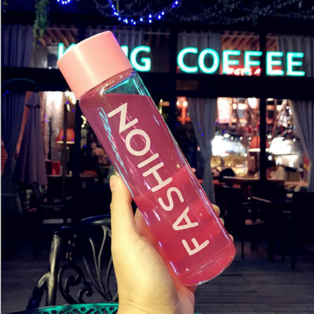 400ML Custom crystal Borosilicate Glass Water Bottle reusable voss water glass bottle outdoor