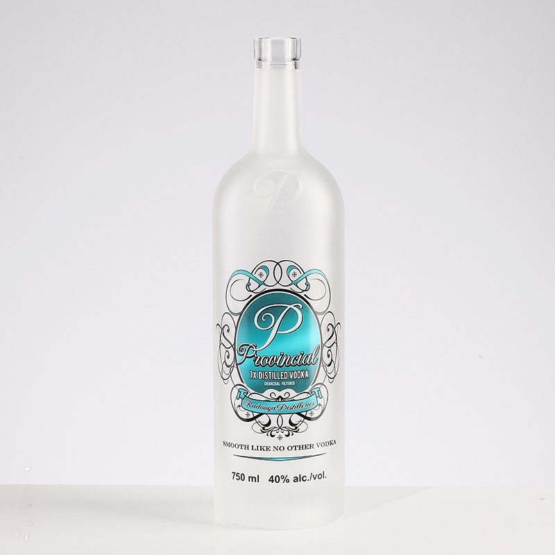 Custom Empty 500ml 750ml Vodka Tequila Bottle Packaging Wine Liquor Frosted Matte Color Glass Bottle