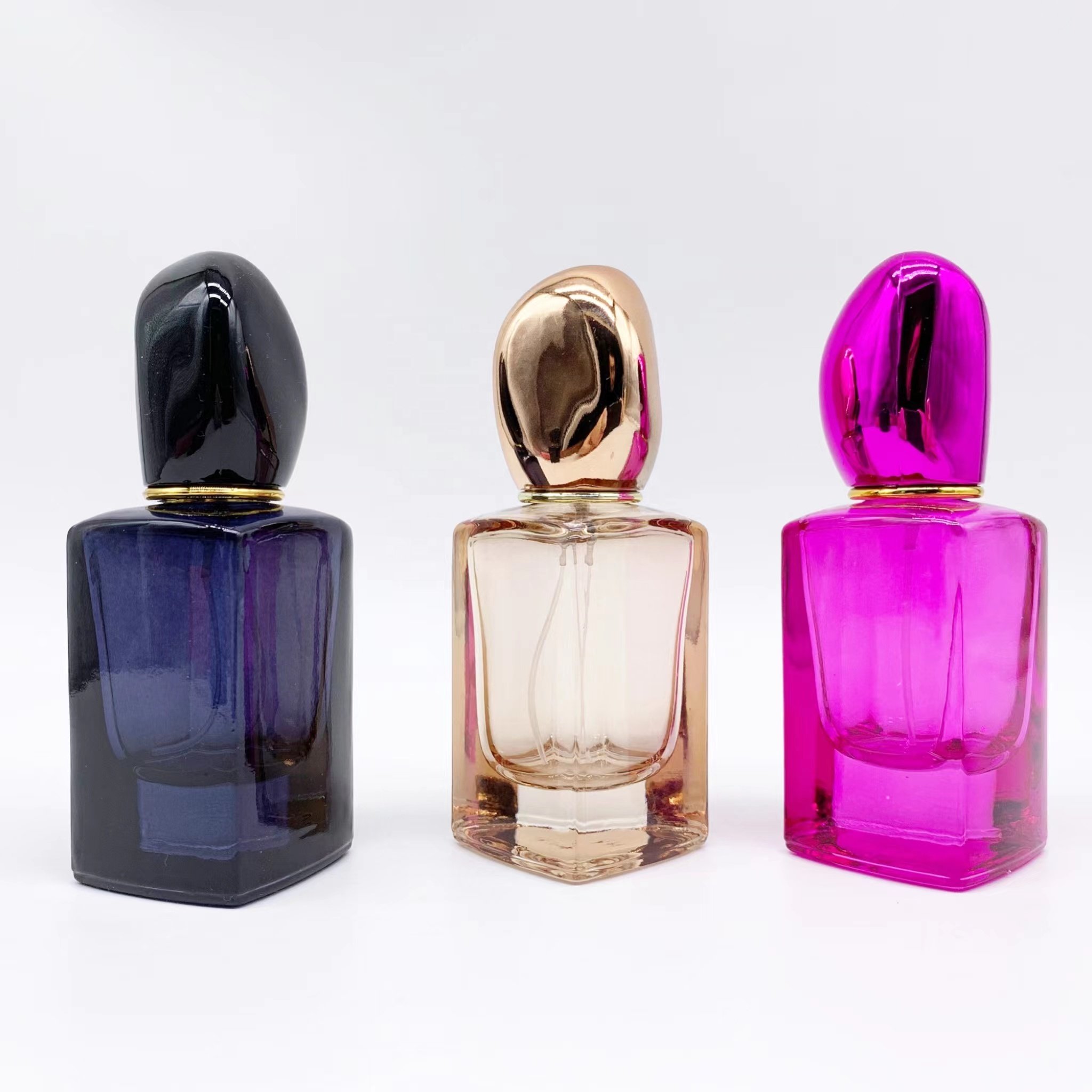Wholesale high-end colored thick glass perfume bottle 30ml for women's perfume