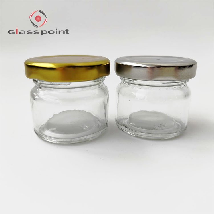 Glass Bottle for honey, small food containers wholesale, lovely food containers