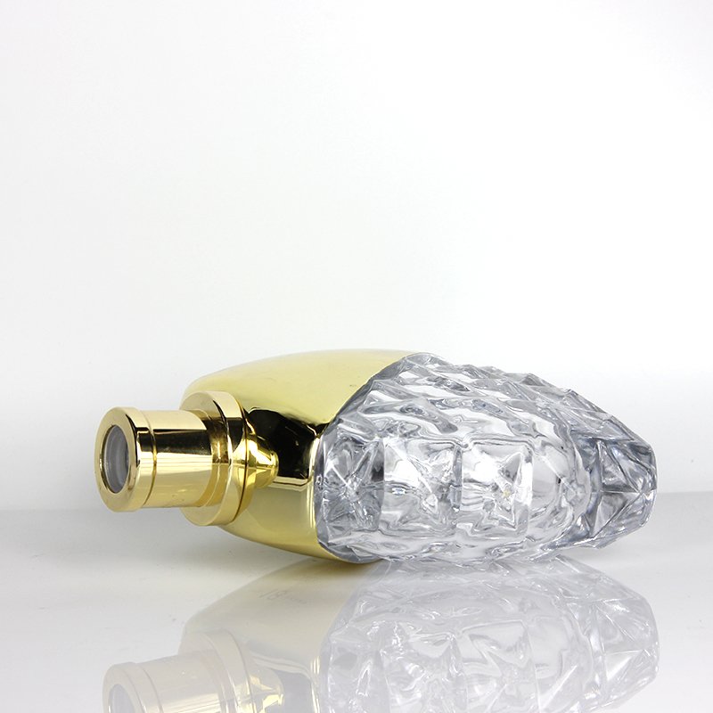 Custom Super Flint Design Electroplate Empty Alcohol Brandy Gin Rum Vodka Tequila Whisky Liquor Glass Bottle