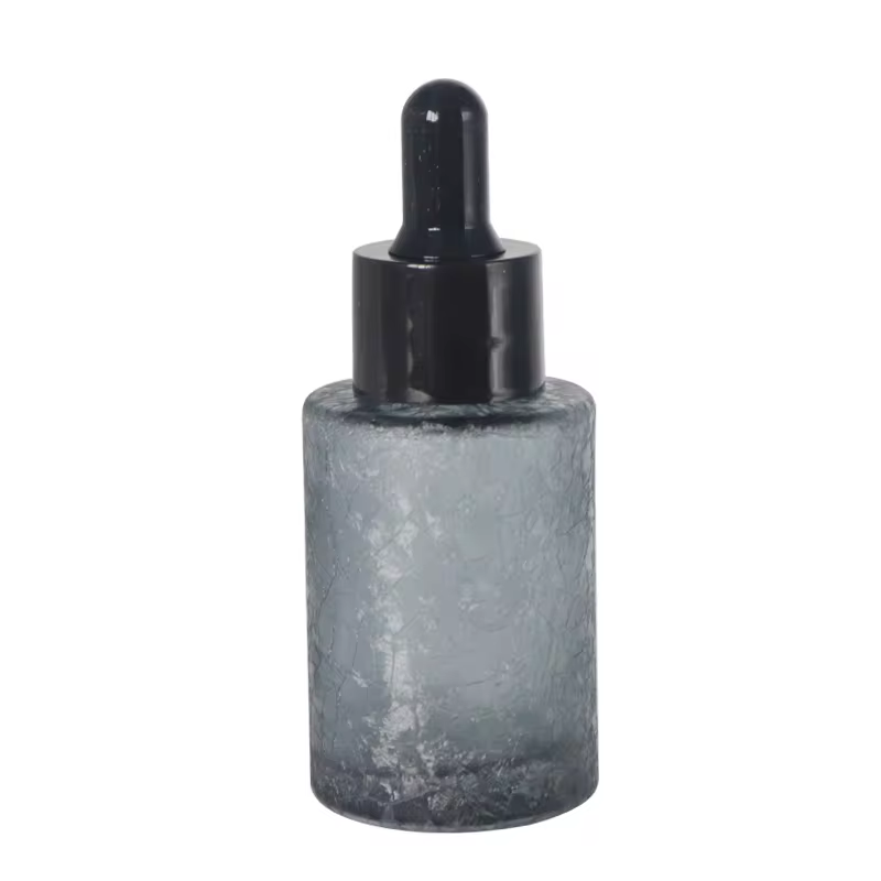 Custom Logo 1Oz 15Ml 30Ml 50Ml 100Ml Glass Skincare Bottle Frosted Cosmetic Glass Bottle 30Ml Flat Shoulder Glass Dropper Bottle