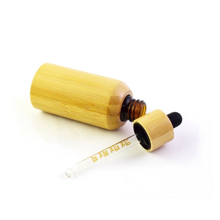 2Oz Bamboo wood Dropper Bottle Glass Dropper Bottle For Oil Tincture 15Ml 30Ml 60Ml Bottle Supplier Child Resistant Cap Bamboo