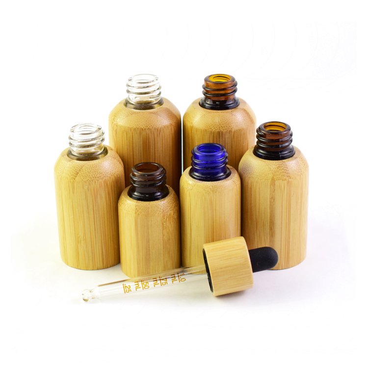 2Oz Bamboo wood Dropper Bottle Glass Dropper Bottle For Oil Tincture 15Ml 30Ml 60Ml Bottle Supplier Child Resistant Cap Bamboo