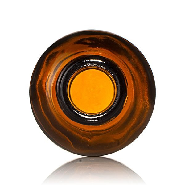 2oz amber clear boston round glass bottle 20-405 neck finish