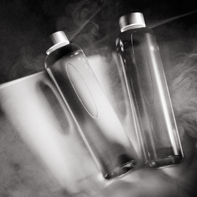 350ml 500ml 750ml cylinder frosted clear wide mouth colorful reusable glass drinking water bottle with metal lid