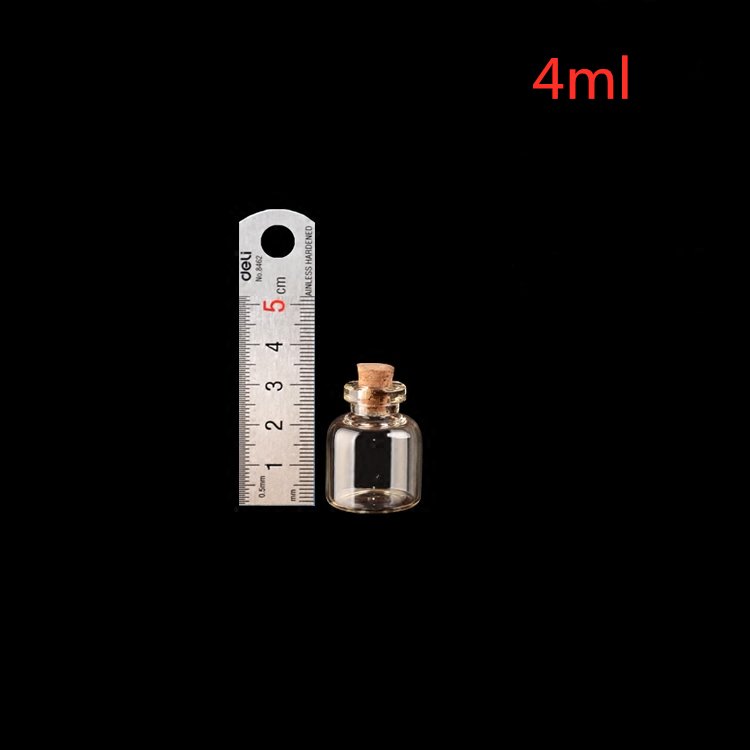 4ml 10ml 20ml 23ml 35ml 60ml Empty Small Boston shoulder Transparent glass bottle with cork lid