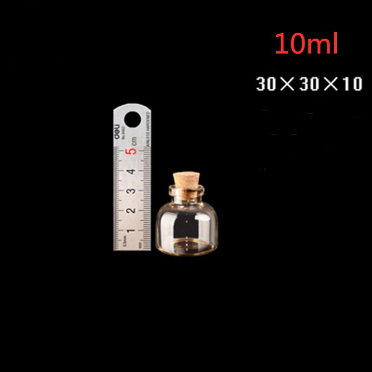 4ml 10ml 20ml 23ml 35ml 60ml Empty Small Boston shoulder Transparent glass bottle with cork lid