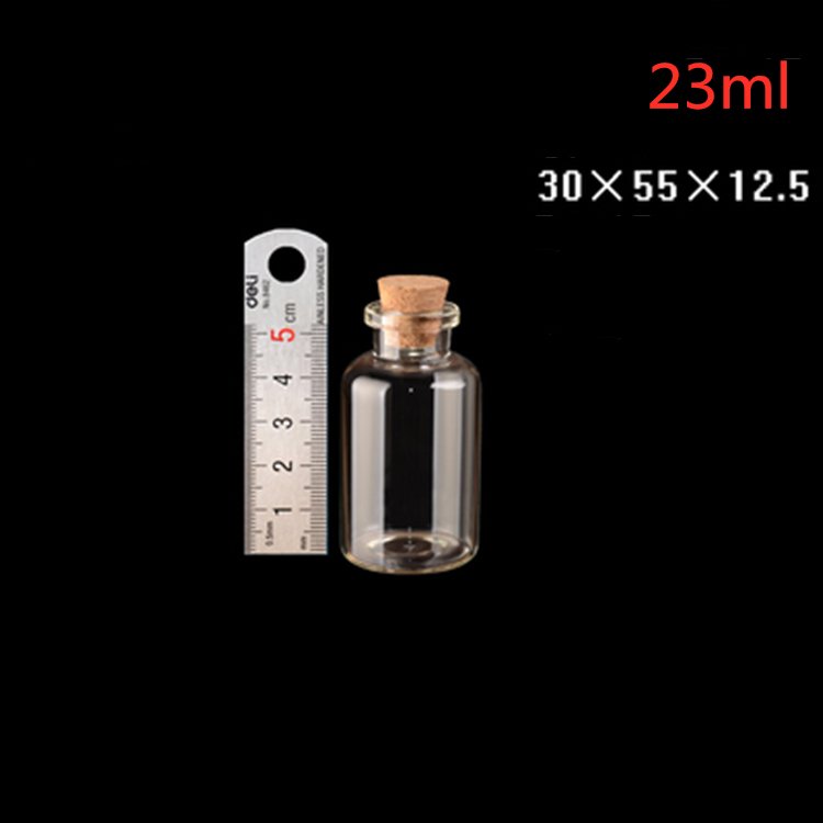 4ml 10ml 20ml 23ml 35ml 60ml Empty Small Boston shoulder Transparent glass bottle with cork lid