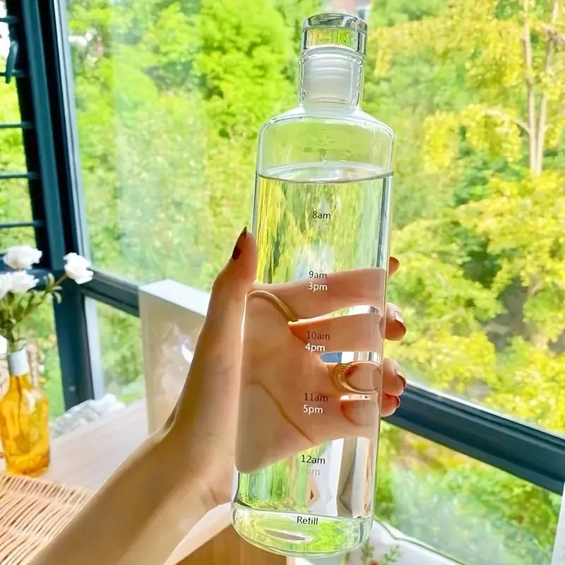 Hot Sales Clear Glass Water Bottles 500ml Juice Bottles Clear glass Eco-Friendly Reusable Glass Juicing Bottles