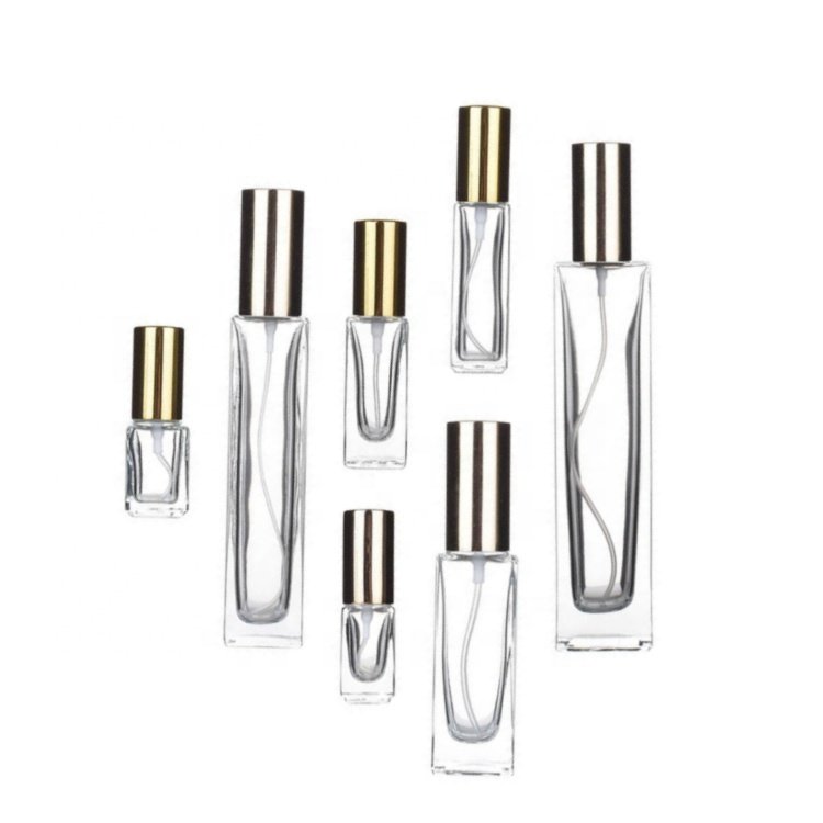 30ml Luxury Beautiful Spray Perfume Atomizer 30 ML 1oz Screw Neck Empty Square Thick Glass Refillable Perfume Bottle