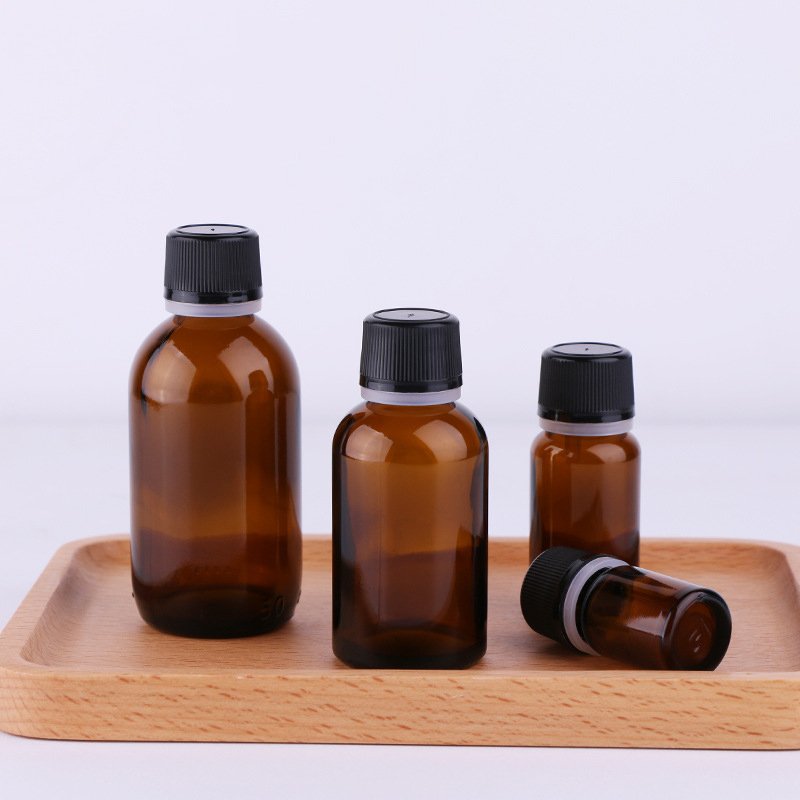 New 5ml 10 30 50 Ml Essential Oil Bottles with Anti-Theft Cover Aromatherapy Fragrance Special Glass Bottle
