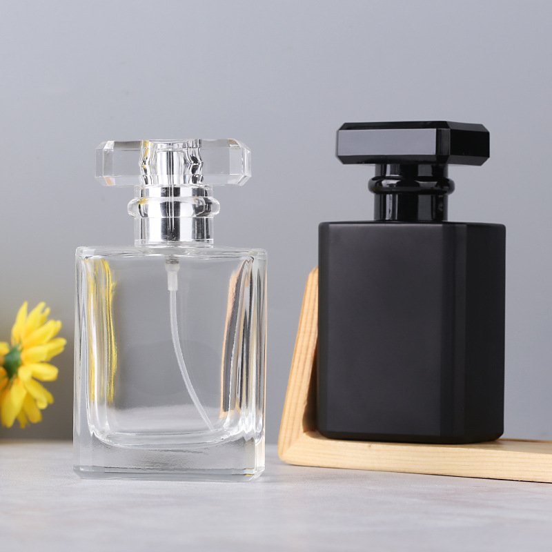 New Design fashion black empty glass bottle for men's perfume