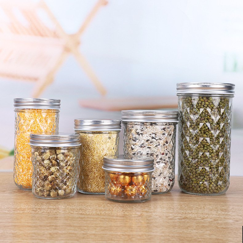Glass Water Bottle Sealed Bottle Milkshake Juice Drink Cup Glass Mason Jars with Lid and Straws