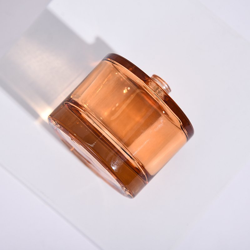 High quality 60ml perfume glass bottle Cylinder line luxury empty perfume bottle Refillable glass bottles
