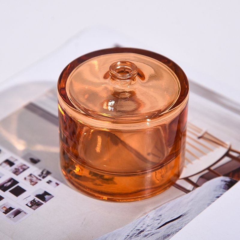 High quality 60ml perfume glass bottle Cylinder line luxury empty perfume bottle Refillable glass bottles