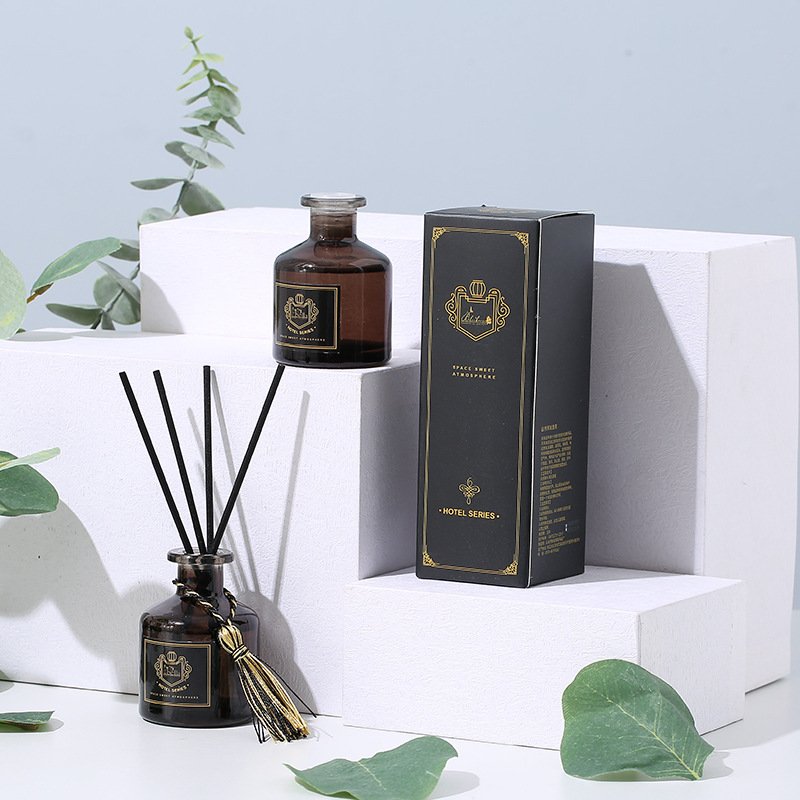 Custom Luxury Scenting 50ml Reed Diffuser Set with Stick and Box Fragrance Liquid Glass Bottle