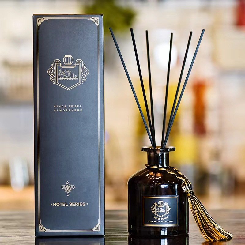 Custom Luxury Scenting 50ml Reed Diffuser Set with Stick and Box Fragrance Liquid Glass Bottle