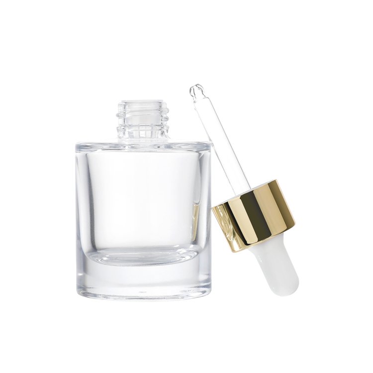 30ml Transparent Empty Round Essential Oil Dropper Glass Cosmetic Serum Bottle,serum eye essential oil glass bottle with dropper