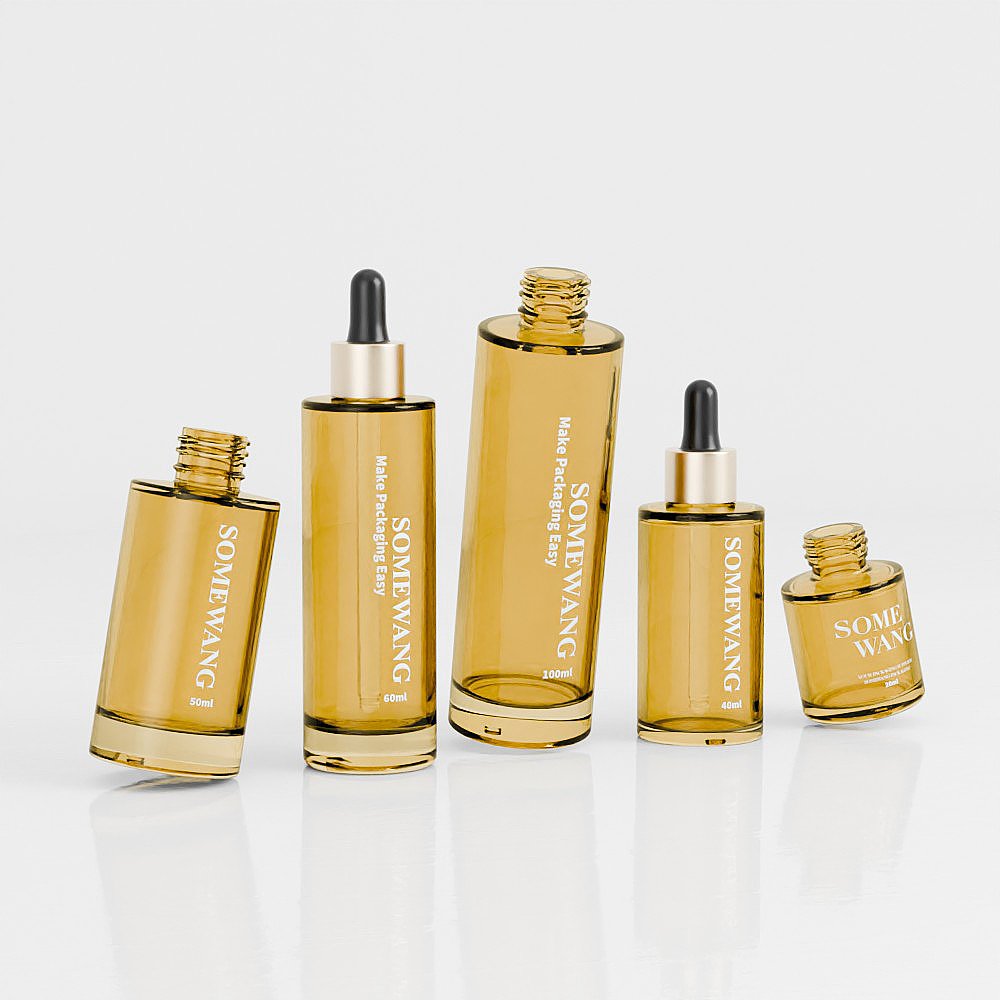 40ML Essential oils bottle packaging custom hair oil dropper bottle face serum frosted bottle with dropper