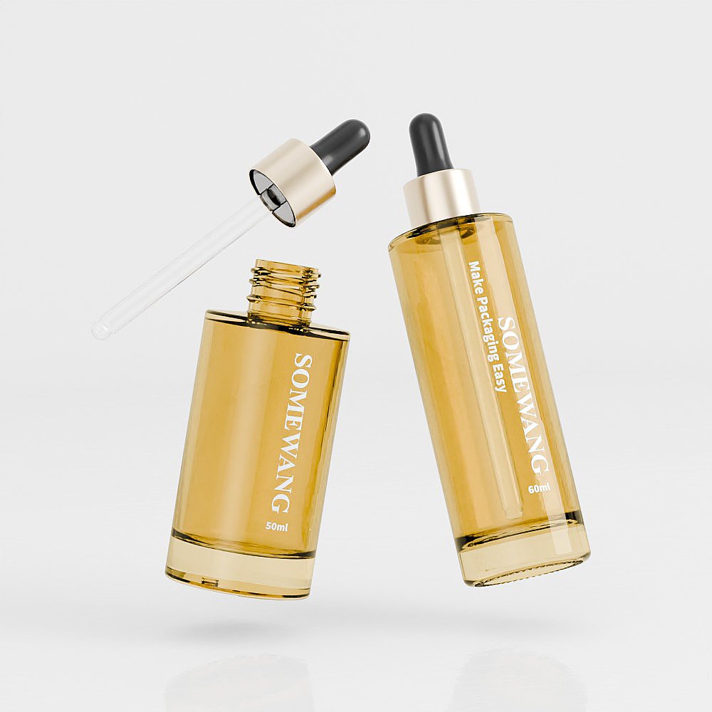 40ML Essential oils bottle packaging custom hair oil dropper bottle face serum frosted bottle with dropper