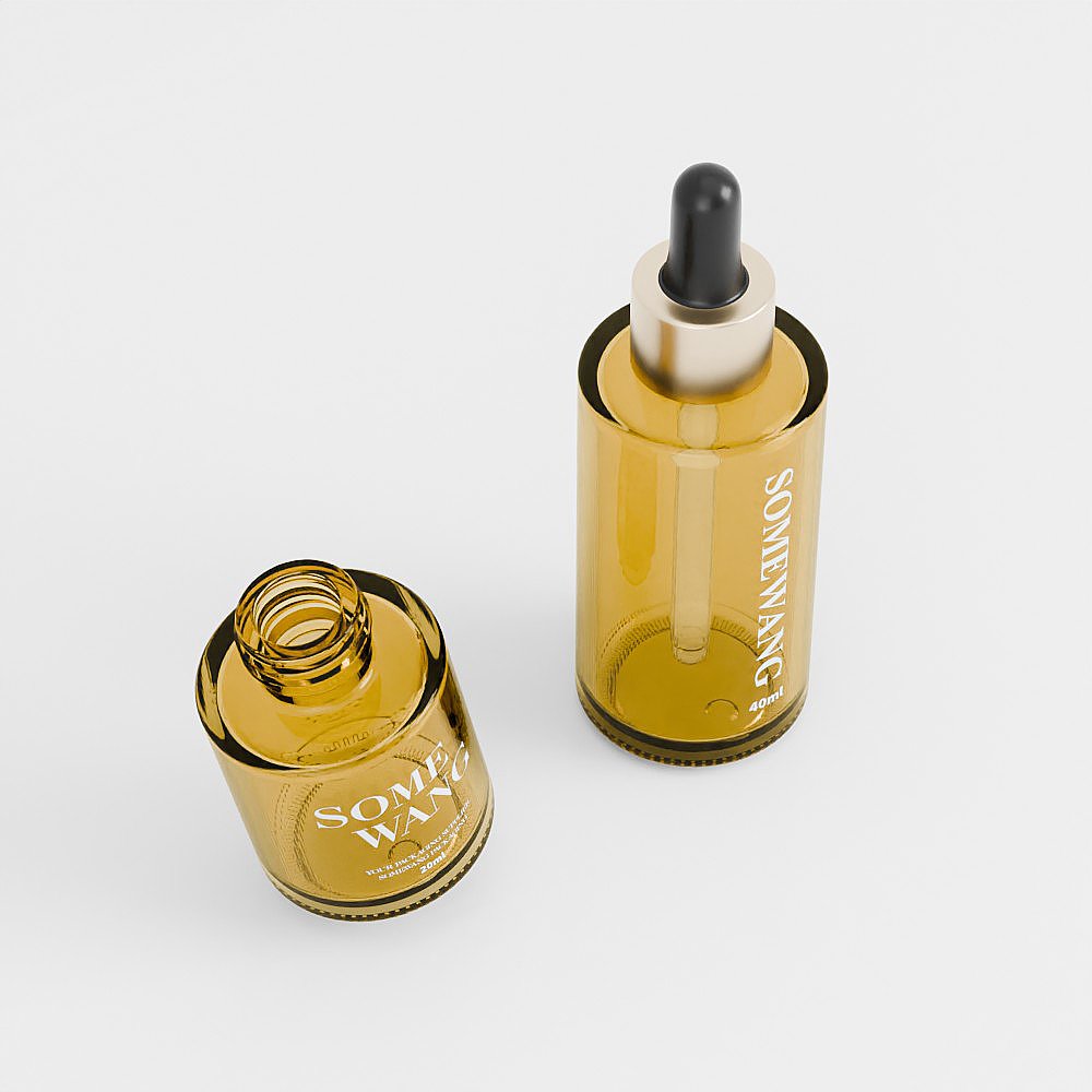 40ML Essential oils bottle packaging custom hair oil dropper bottle face serum frosted bottle with dropper