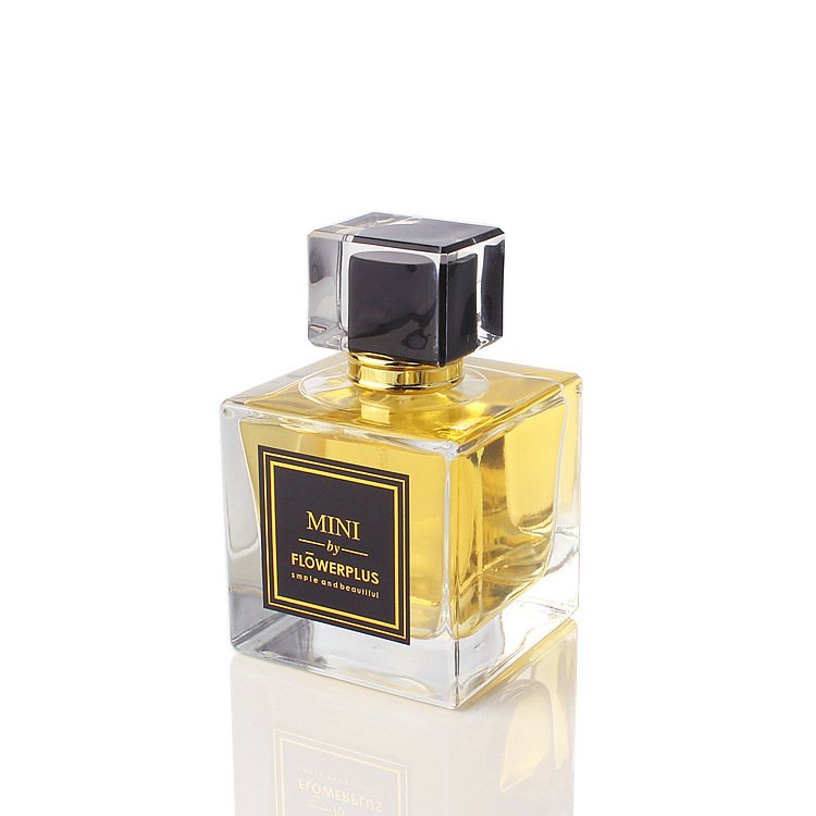 100ml Cubic Glass Perfume Bottle Square Beech Walnut Wood Cap Refillable Perfume Bottle 30ml Spray Perfume Glass Bottle