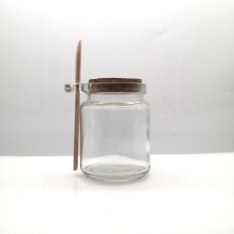 250ml bath salt glass bottle 8oz spice jar with spoon