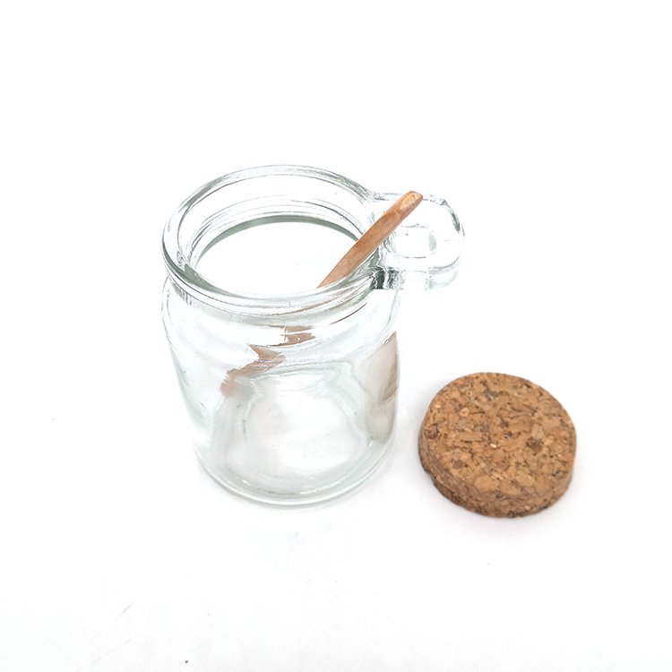 250ml bath salt glass bottle 8oz spice jar with spoon