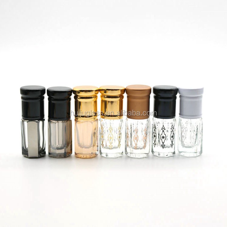 cambodian oud oil glass bottle 3 ml with printing
