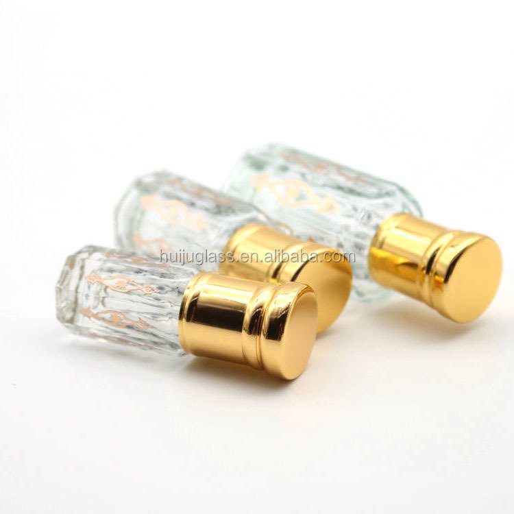 cambodian oud oil glass bottle 3 ml with printing
