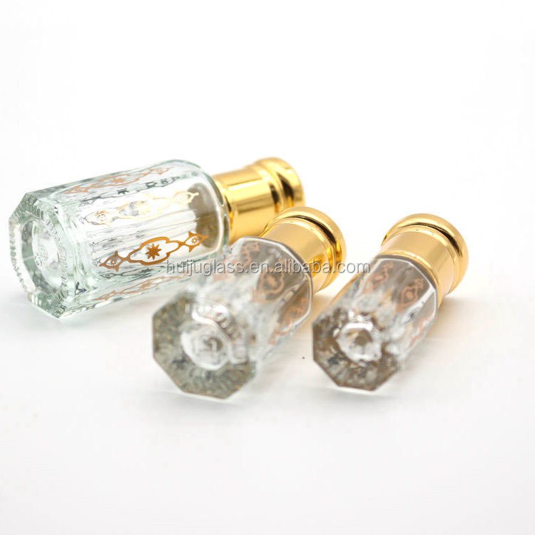 cambodian oud oil glass bottle 3 ml with printing