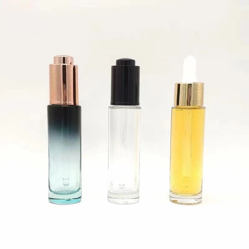 30ml thick bottom glass bottle glass press pump dropper bottle cosmetic packaging bottles