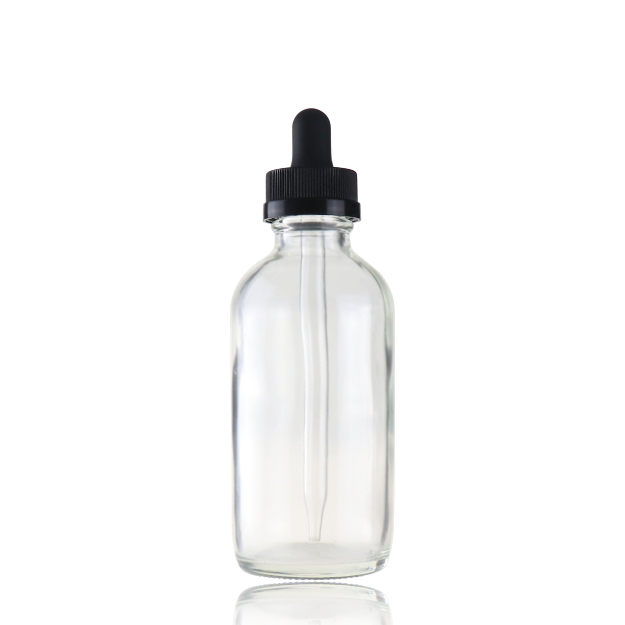 2024 Sales 120ml boston essence oil 4 oz serum glass bottle with black dropper