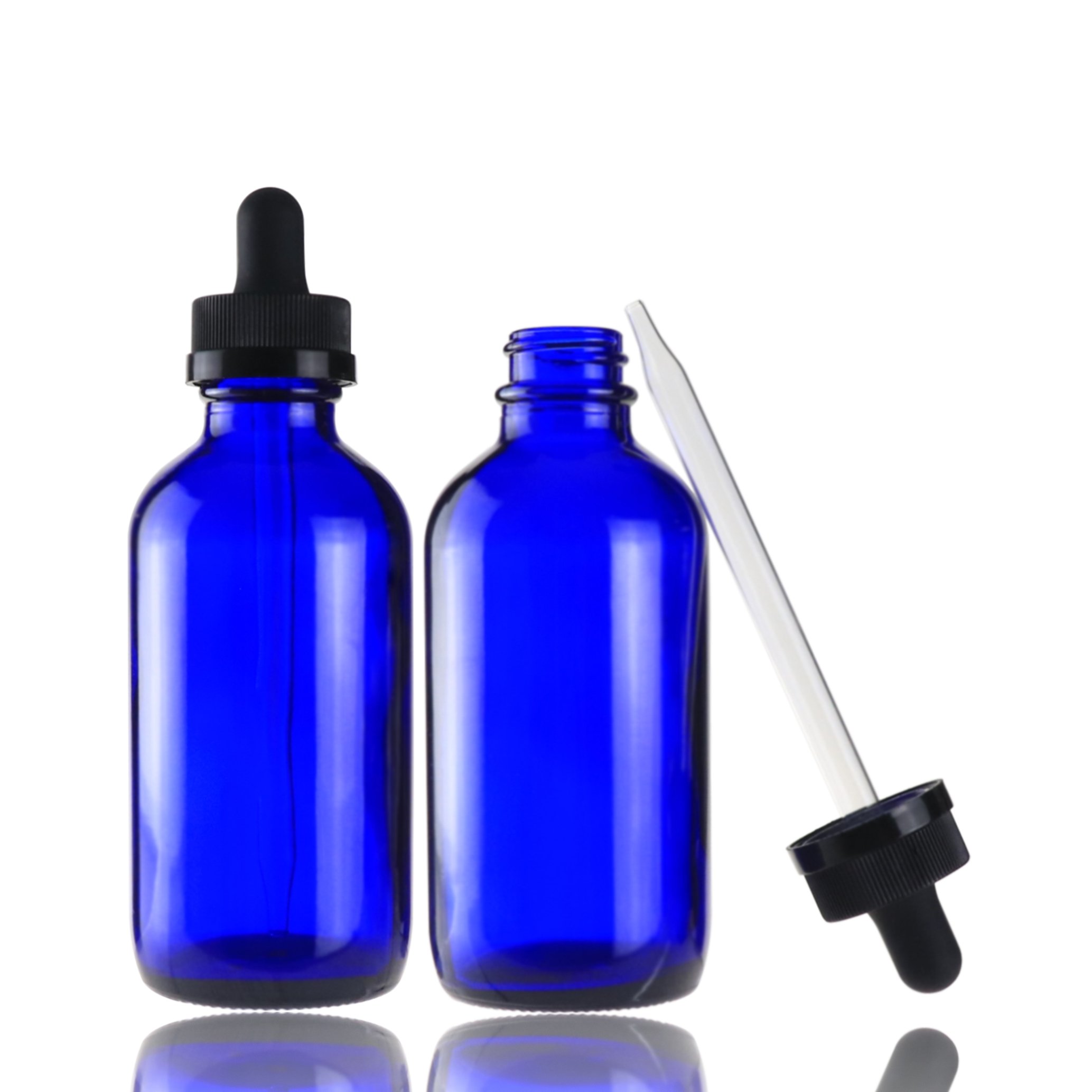2024 Sales 120ml boston essence oil 4 oz serum glass bottle with black dropper