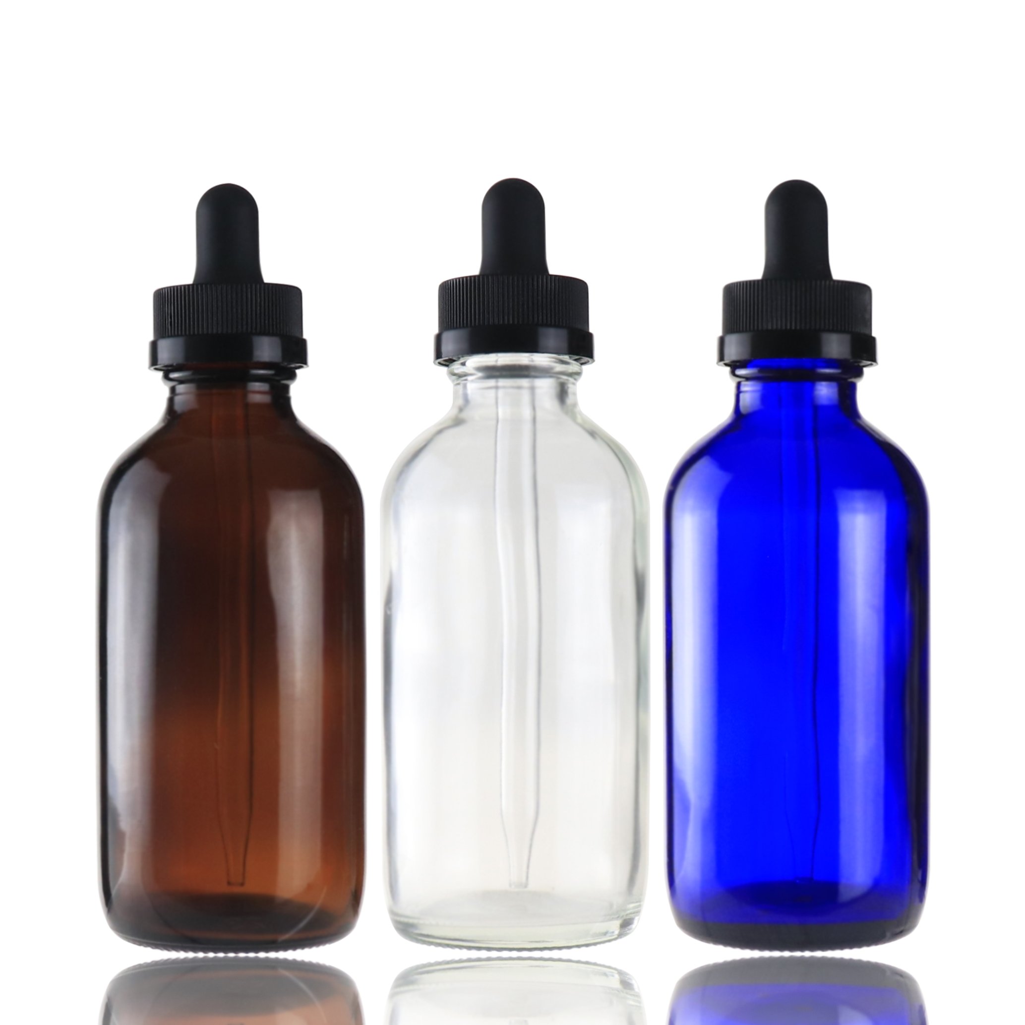 2024 Sales 120ml boston essence oil 4 oz serum glass bottle with black dropper